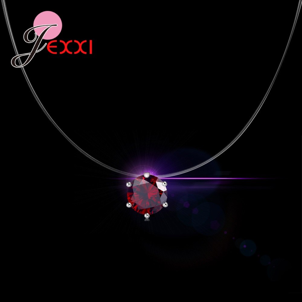 Transparent Rope Pendant Necklace 8 Colors Clear Cubic Zirconia 925 Sterling Silver Interface Popular Factory Price