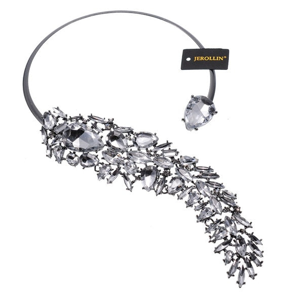 6 Colors Fashion Jewelry Chain Crystal Collar Choker Charm Statement Crystal Pendant Bib Necklace