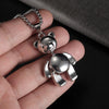JIALY European Punk Little Bear Charm Pendant Stainless Steel Necklace Chain For Girl Boy Unisex Jewelry