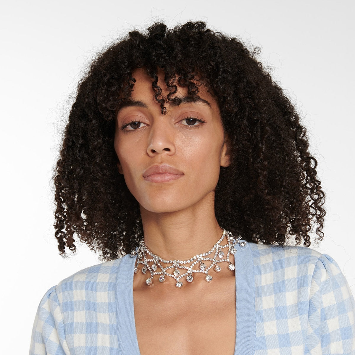 JIJIAWENHUA Summer  Trend Sparkling Rhinestone Sexy Lady Pendant Necklace Dinner Party  Jewelry Accessories