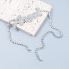 JIJIAWNEHUA  Trend Sparkling Rhinestone Alloy women's Letter Necklace Dinner Party  Statement Jewelry Accessories