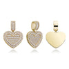 JINAO Heart-shaped Photo Pendant Iced Zircon Cubic Zirconia Pendant Hip Hop Jewelry Can Be Opened
