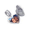 JINAO Heart-shaped Photo Pendant Iced Zircon Cubic Zirconia Pendant Hip Hop Jewelry Can Be Opened
