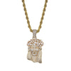 JINAO Big Jesus Necklace & Pendant With Tennis Chain gold Color Iced Out Cubic Zircon Men's Hip Hop Jewelry Gift