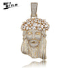 JINAO Big Jesus Necklace & Pendant With Tennis Chain gold Color Iced Out Cubic Zircon Men's Hip Hop Jewelry Gift