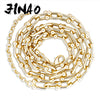 JINAO Design Chain 6/8mm Choker Necklace With 3 inch Tail chain  Copper Hip Hop Jewelry For Gift