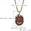 JINAO Flame Boy Spitfire Pendant Necklace Iced Out Chain Gold Color With Tennis Chain With Cubic Zircon Hip hop Rock Jewelry
