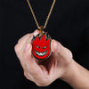 JINAO Flame Boy Spitfire Pendant Necklace Iced Out Chain Gold Color With Tennis Chain With Cubic Zircon Hip hop Rock Jewelry