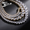 JINAO Iced Out Irregular Cubic Zircon Chain The Gradient Tennis Necklace Hip Hop Jewelry For Women Gift