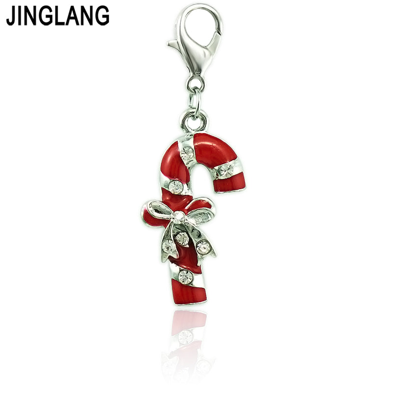 SD1598-Hot-Christmas-Wholesale-lots-20-Pcs-Silver-tone-Enamel-Chirstmas-Charms-Pendants-Christmas-Decoration