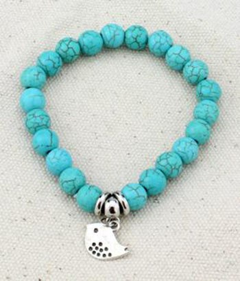 WSB018 Vintage Charms stone Beads Owl Elephant Bird Pendant Bracelet Hand Cross Bracelets Women Fine Jewelry Pulsera