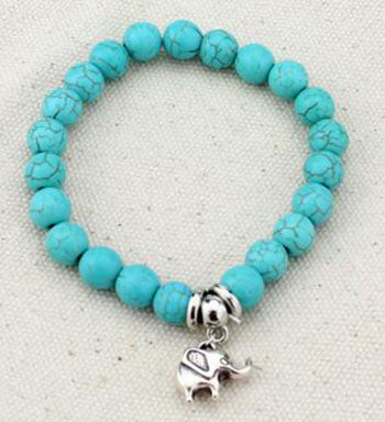 WSB018 Vintage Charms stone Beads Owl Elephant Bird Pendant Bracelet Hand Cross Bracelets Women Fine Jewelry Pulsera