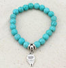 WSB018 Vintage Charms stone Beads Owl Elephant Bird Pendant Bracelet Hand Cross Bracelets Women Fine Jewelry Pulsera