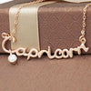 12 Zodiac Sign Necklace Capricorn Necklace Personalized Birthstone Letter Necklace Birthday/Bridesmaid/Christmas Gift