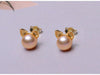 Cat Ear Stud Earrings Cultured Pearl Earrings Round Ball Ear Studs Cuff Earring for Women Girls Dropshipping