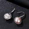 Pearl Earrings Sterling Silver Cultured 3 Colors 10mm Pearl Drop Earrings Jewelry For Women Party Wearing