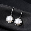 Pearl Earrings Sterling Silver Cultured 3 Colors 10mm Pearl Drop Earrings Jewelry For Women Party Wearing