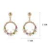 S925 Sterling Silver Needle Round Flower Earrings Female European and American Fashion Pendant Stud Earrings for Womens