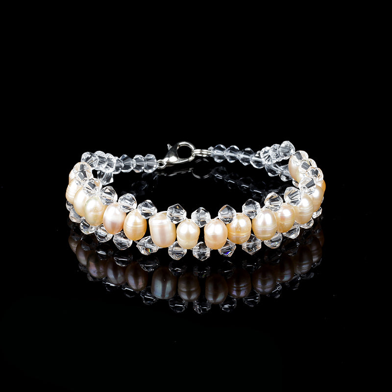 Fashion Women Black Pearl Bracelet 8-9 mm AAA Quality Natural Drop Pearl Jewelry For Mother Gift grade special