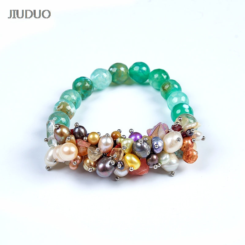 Jewelry accessories Rare natural pearl bracelet sterling silver pearl pendant tassel bracelet good goods not expensive