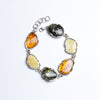 Sterling silver natural ore Baltic amber beeswax bracelet bracelet antique jewelry Europe and the United States back