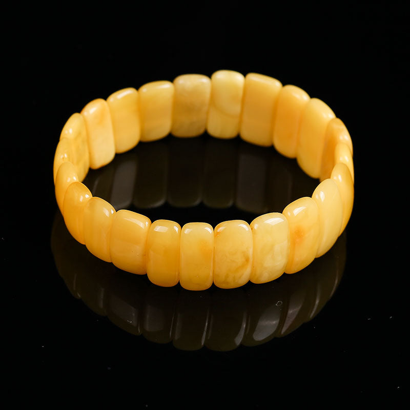 Unique super burst 100% Natural amber beeswax multi-treasure hand string bracelet lady genuine noble grade BT021