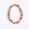 Unique super burst 100% Natural amber beeswax multi-treasure hand string bracelet lady genuine noble grade BT041