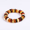 Unique super burst 100% Natural amber beeswax multi-treasure hand string bracelet lady genuine noble grade BT036