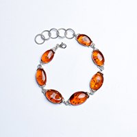 amber bracelet female natural authentic water drop 925 sterling silver bracelet identification design factory direct