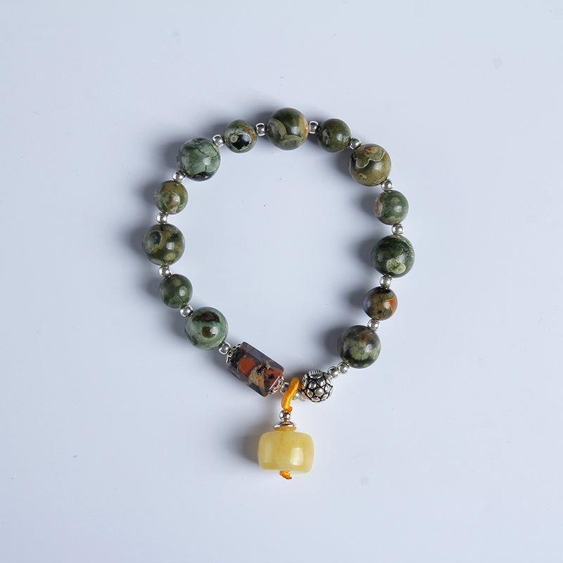 bracelets 925 sterling silver 100% natural amber classic beeswax bracelets for women fine jewelry for men