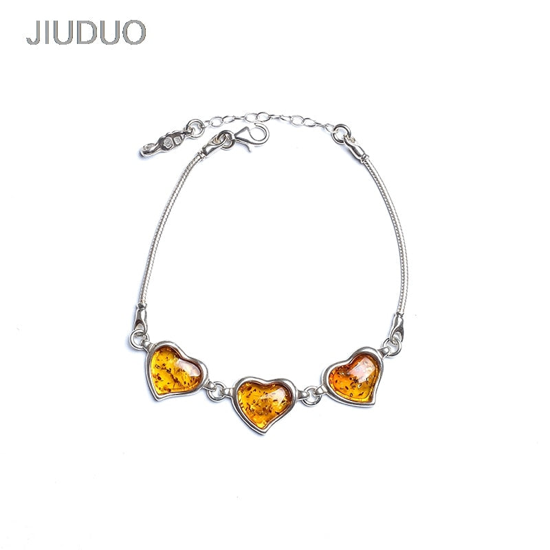 bracelets jewelry natural amber beeswax female bracelet 925 silver inl to support the re-examination identification