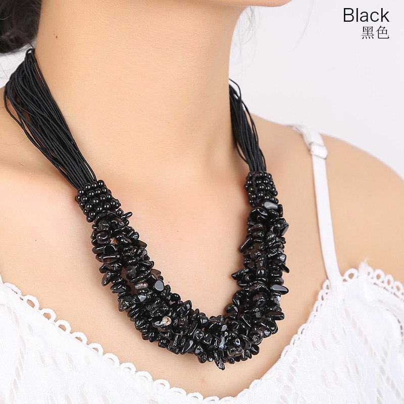jewelry Multicolor optional gravel necklace for women creative shell crystal necklaces outdoor ethnic jewelry