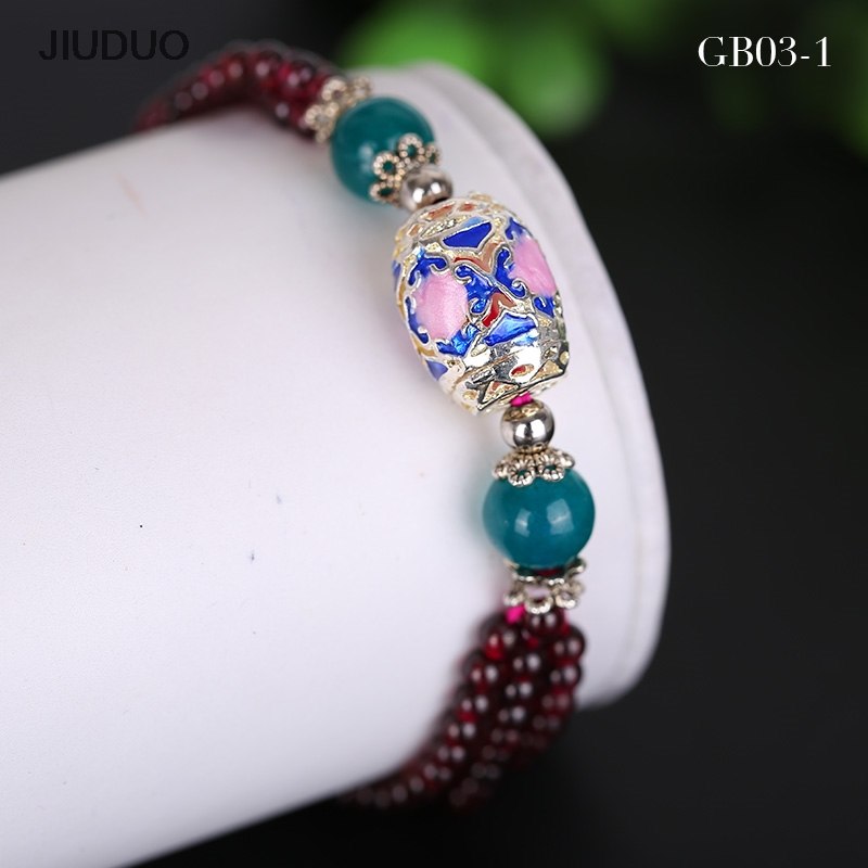 jewelry Multiple styles Exquisite garnet bracelet for women Three chain combination garnet jewelry of bracelets