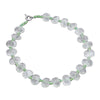 JK Natural Prasiolite Green Amethyst Chunky Rectangle Necklace Handmade For Women