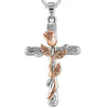 JLMBZ Leaf Jesus Cross Rose Necklace naszyjnik for Women Bijoux Femme kpop цепь на шею Classic Vintage чокер jewellery