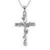 JLMBZ Leaf Jesus Cross Rose Necklace naszyjnik for Women Bijoux Femme kpop цепь на шею Classic Vintage чокер jewellery
