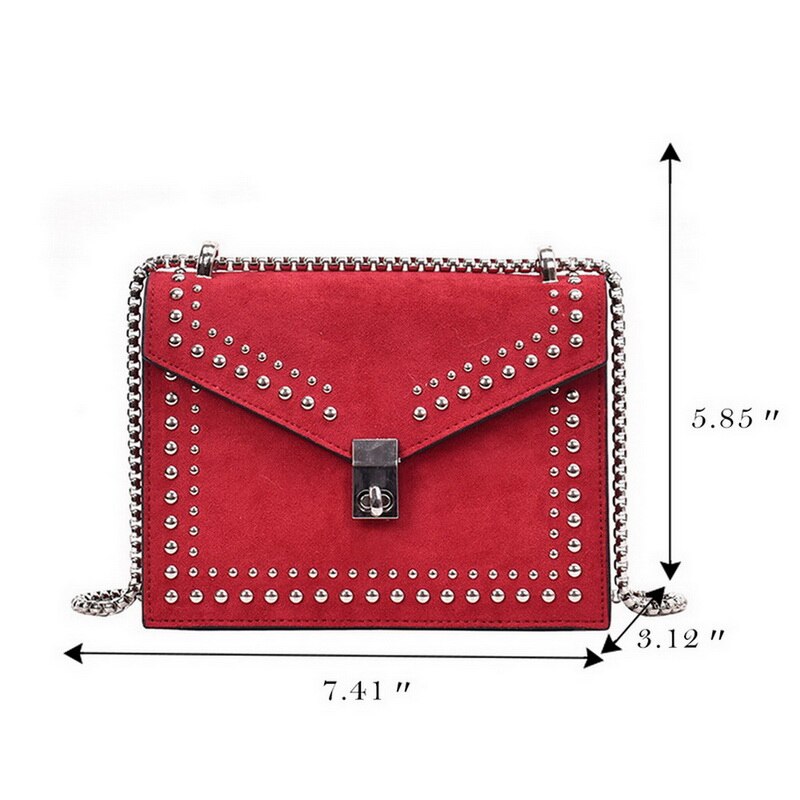 JODIMITTY 2022 Vintage Leather Crossbody Bags For Women Travel Handbag Chain Rivet Lock Small Shoulder Messenger Female