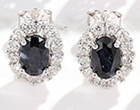 JOVO 925 Sterling Silver Earrings Women Oval Fancy Colored Sapphire Ladies Stud Earrings Wholesale Fine Jewelry Wedding Gifts