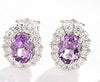 JOVO 925 Sterling Silver Earrings Women Oval Fancy Colored Sapphire Ladies Stud Earrings Wholesale Fine Jewelry Wedding Gifts