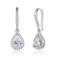 JOVO Natural Colored Gemstone Drop of Water Earrings Fine Jewelry Earrings For Women 925 Sterling Silver Fancy Colored Sapphire