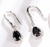 JOVO Natural Colored Gemstone Drop of Water Earrings Fine Jewelry Earrings For Women 925 Sterling Silver Fancy Colored Sapphire
