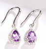 JOVO Natural Colored Gemstone Drop of Water Earrings Fine Jewelry Earrings For Women 925 Sterling Silver Fancy Colored Sapphire