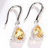 JOVO Natural Colored Gemstone Drop of Water Earrings Fine Jewelry Earrings For Women 925 Sterling Silver Fancy Colored Sapphire
