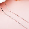 JOVO Trendy Classic women Twisted chain necklace sterling s925 silver Batch angle Fine Jewelry lady chain female gift
