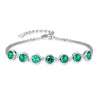 2 Layer Nano Russian Emerald Romantic 925 Solid Sterling Silver Bracelet Charm 2020 New Fine Jewelry For Women 7.99inch