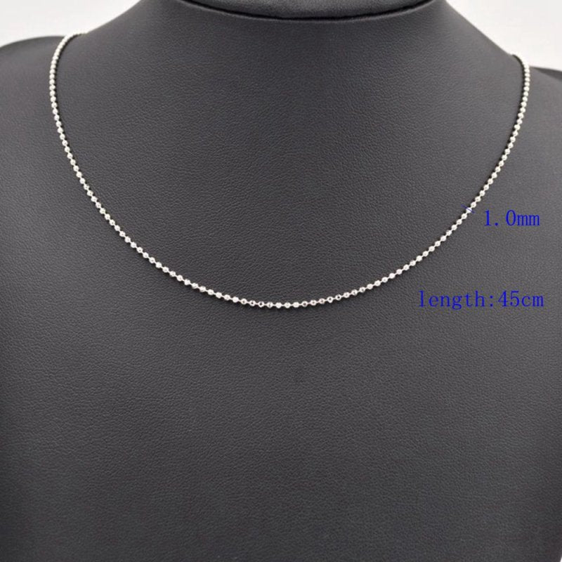 40CM 45CM Necklace Chain 925 Sterling Silver Lobster Clasp Adjustable Simple Chain Fashion Necklace Jewelry