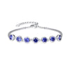 Classic Girls Chain Bracelet 925 Sterling Silver Bracelet For Women Natural Round Gemstone   Fine Jew