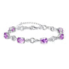 Created Stone Genuine S925 Silver Leaf Shape Charm Bracelets 925 Sterling Silver Bracelet for Women Wedding Party Jewelry