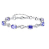 Created Stone Genuine S925 Silver Leaf Shape Charm Bracelets 925 Sterling Silver Bracelet for Women Wedding Party Jewelry