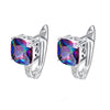 Fashionable Pierced Ear Cuff 925 Sterling Silver Earring Brand Fashion Jewelry for Women with 6.8ct Rainbow Topaz Stones